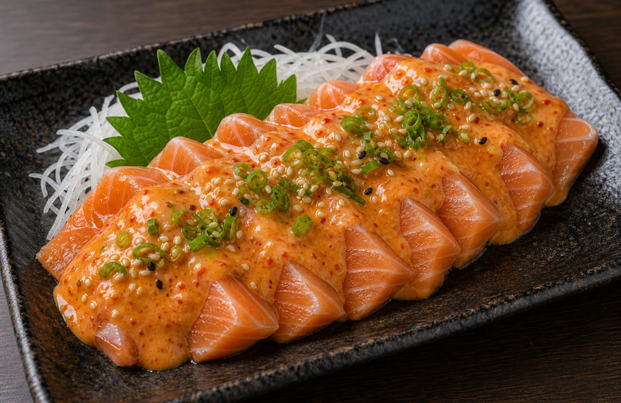 Spicy Salmon Sashimi